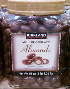 Pounds Milk Chocolate Covered Roasted Almonds 48 oz Kirkland 