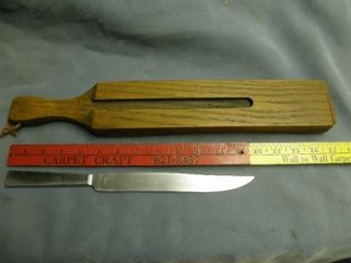 Vtg Kitchen Knife Holder Sharpener Mid Century Cutlery Board Food Prep 