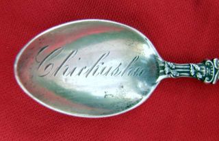   Full Figural Sterling Souvenir Spoon Chickasha Oklahoma CA 1900