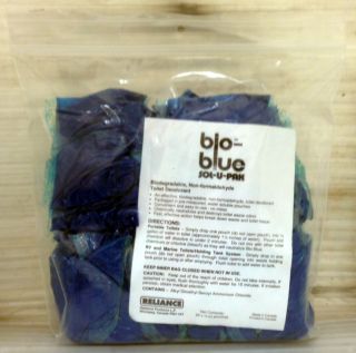 50 Pack Reliance Bio Blue Chemical Toilet Deodorant 50 0 5 oz Pouches 