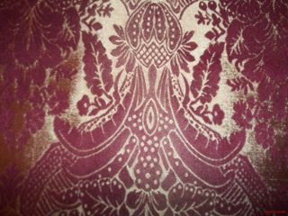 DAMASK BURGANDY ESQUIRE FABRIC~CHRISTOPHER LOWELL~BY THE YARD