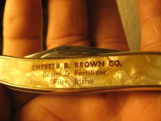   Pocket Knife by Colonial Chester Brown Co , Filer Idaho NM++