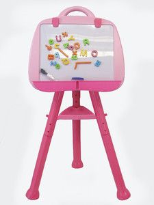   Pink Art Dry Erase Board Magnetic Easel Montessori Kids