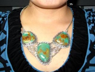 Matthew Charley Large Turquoise Necklace New Artist