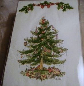 Spode Paper Guest Towels Napkins 40 Ct Christmas Tree