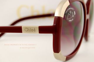 Brand New Chloe Sunglasses CL 2119 CL2119 Color C14 BURGUNDY 100% 
