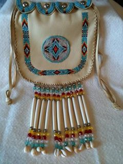 Smoked Purse Kit Native American Ladies Plains Indian Style Deerskin 8 