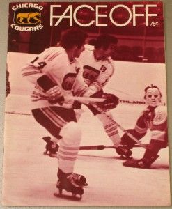 1972 73 Chicago Cougars Alberta Oilers Program Paiement Fleming Gill
