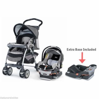 Chicco KeyFit 30 Cortina Travel System w/2 Bases~Graphica