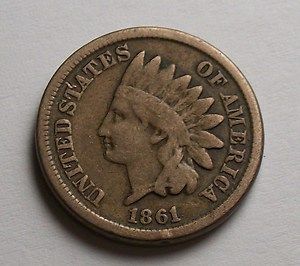 1861 Indian Head Cent Penny Nice Shape 
