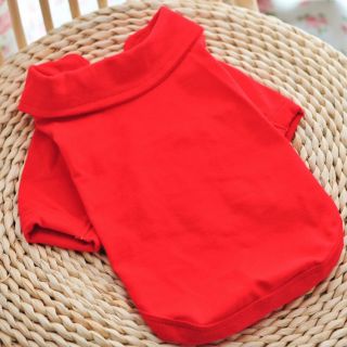 New Fashion Pet Cat Dog Clothes T Polo Shirt Vest Puppy Red