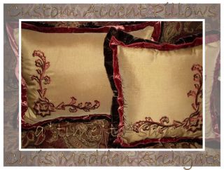 New Chris Madden Archgate Luxury Jacquard Brown Gold Red Full 