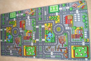 Extra Large Childrens Road Town Car Play Mat Rug New