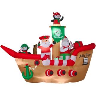 Santa Deluxe Christmas Pirate Ship Christmas Inflatable NEW*