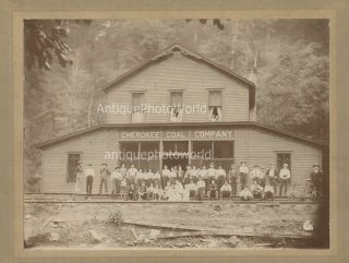 Cherokee Coal Company Workers Antique Mining Mine Photo