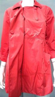 Cino Ladies Womens M Waterproof Long Trenchcoat Tomato Lightweight Red 