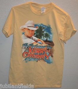 Shirt Kenny Chesney Flip Flop Tour 2007 Concert Size S Small Yellow 