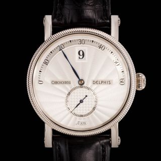 Chronoswiss Delphis Automatic Regulator Jump Hour Watch in 18K White
