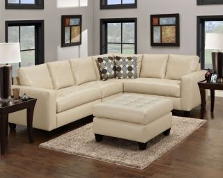 Newport Upholstery Christopher Bonded Leather Stationary Sectional