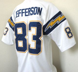 Chargers John Jefferson White RARE 1984 Throwback Jersey