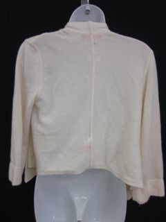 you are bidding on a christopher fischer cream cashmere wrap sweater