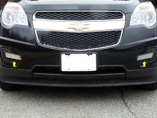 2010 2012 Chevy Equinox 2pc Front Fog Light Stainless Steel Trim