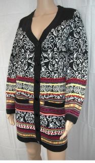 New Christopher Banks V Neck Long Cardigan Sweater XL Retail $65 50