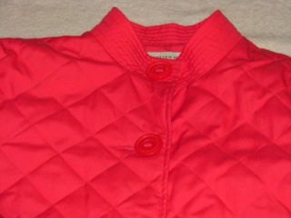 Jones New York Quilted Jacket Pink Womens Large 12 14