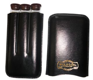 Leather Cigar Travel Case is made of authentic, high quality leather