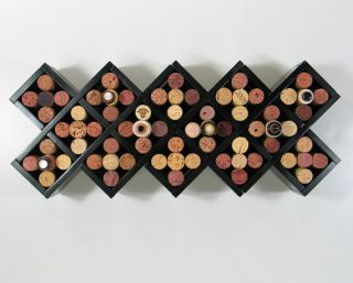 Handmade Black Honeycomb Wine Cork Bulletin Board Set
