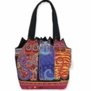 offer a delightfully styled Laurel Burch medium tote, in printed
