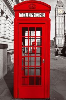Poster London City Red Telephone Box Maxi New