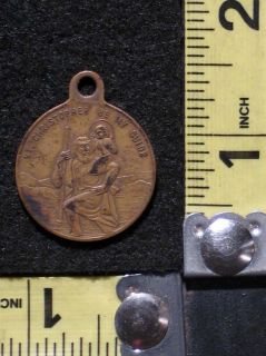 Old Vintage St. Christopher Be My Guide Religious Safe Travel Token