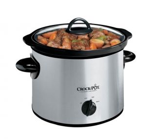 Crock Pot SCR300SS 3 Quart Round Manual Slow Cooker, Stainless Steel