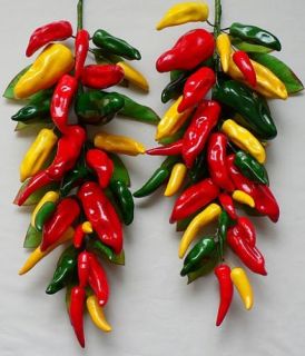 Red Green Yellow Chili Pepper Swag Kitchen Decor