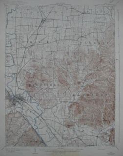 1908 Electric Railroad Map Chillicothe Ross County Ohio
