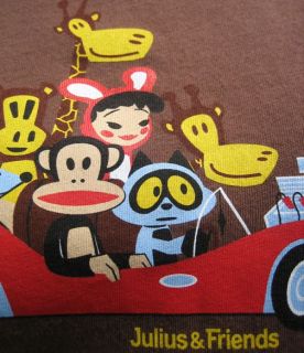 NWT Paul Frank RED CONVERTIBLE T Shirt in Brown ~ sz XL