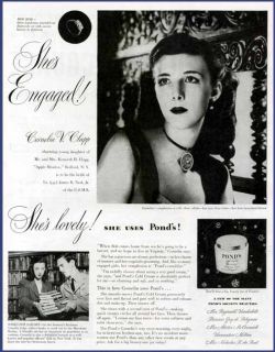 Lovely Cornelia V. Clapp in 1946 Ponds Cold Cream advertisement