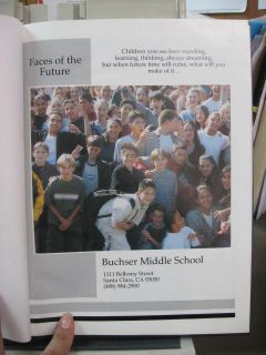 1999 Buchser Middle School Yearbook Santa Clara CA