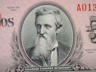  10) 1950 Cuba 500 Pesos Rare Bank Notes Salvador Cisneros Betancourt