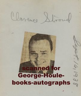 Clarence Stroud Autograph 1939 Ace of Aces