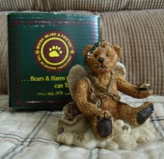 Boyds Resin * Clarence The Angel Bear (Rust) * Retired