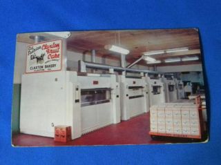 Color Vintage Postcard Claxton Fruit Cake Claxton Factory Plant