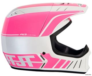 JT Racing ALS2 Full Face Helmet   White/Pink 2012