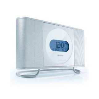 Memorex Slim CD Player Clock Radio MC7100 White
