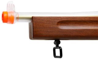 New Thompson M1A1 AEG Clear Wood Stick Mag Airsoft Gun