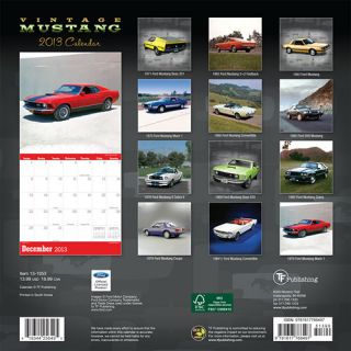 2013 Vintage Mustangs Wall Calendar Classic Ford Autos