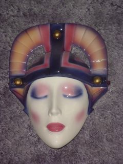 Clay Art Ceramic Mask Isis Hand Signed by Jenny McLain Extremely RARE