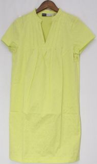 Simply. Chloe Dao Sz 6 Pleated Front Jacquard Dress Chartreuse Green