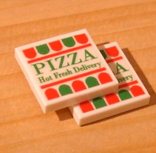 CUSTOM PIZZA BOXES! for town/city/train/6350 LEGO food to go pizzeria